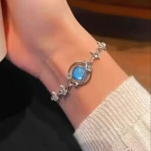 Vintage Galaxy Blue Planet Chain bracelet